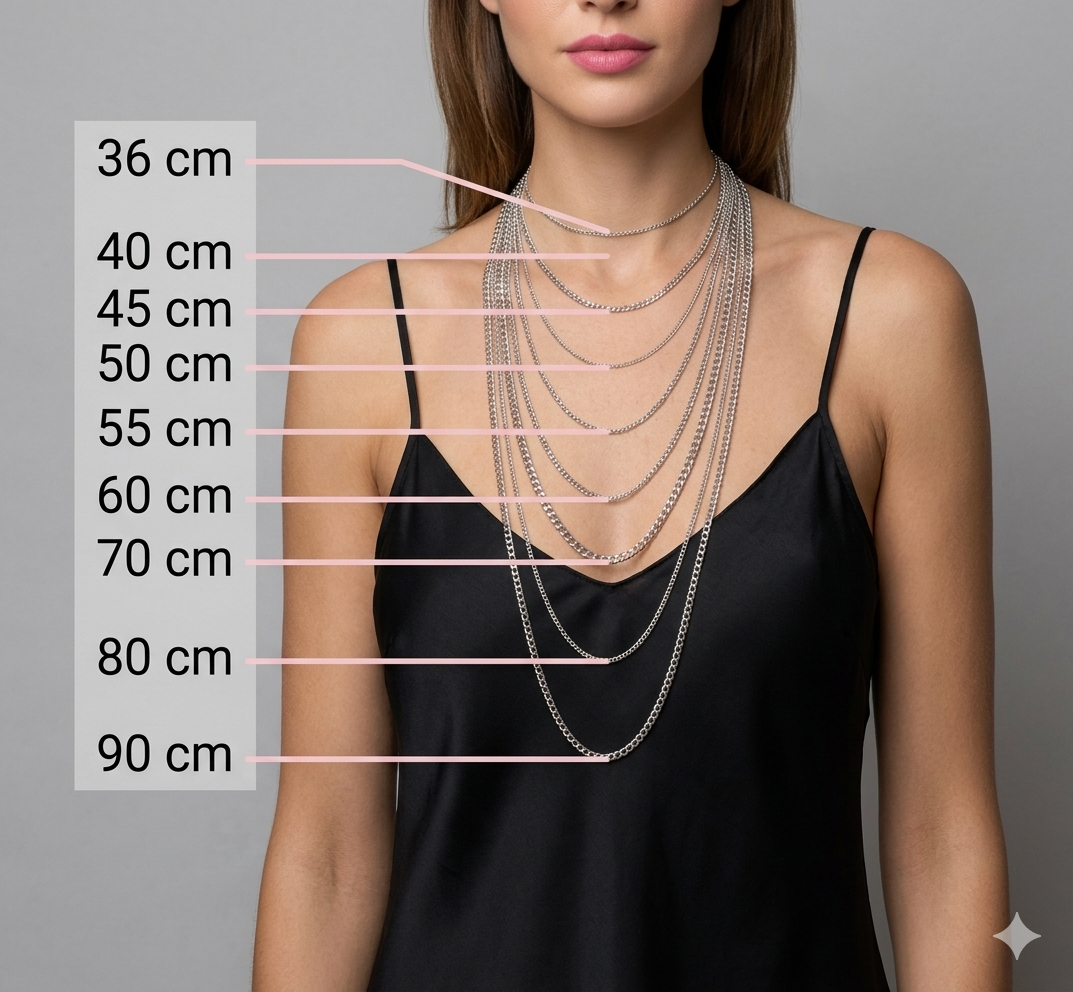 Guide des longueurs de chaîne femme