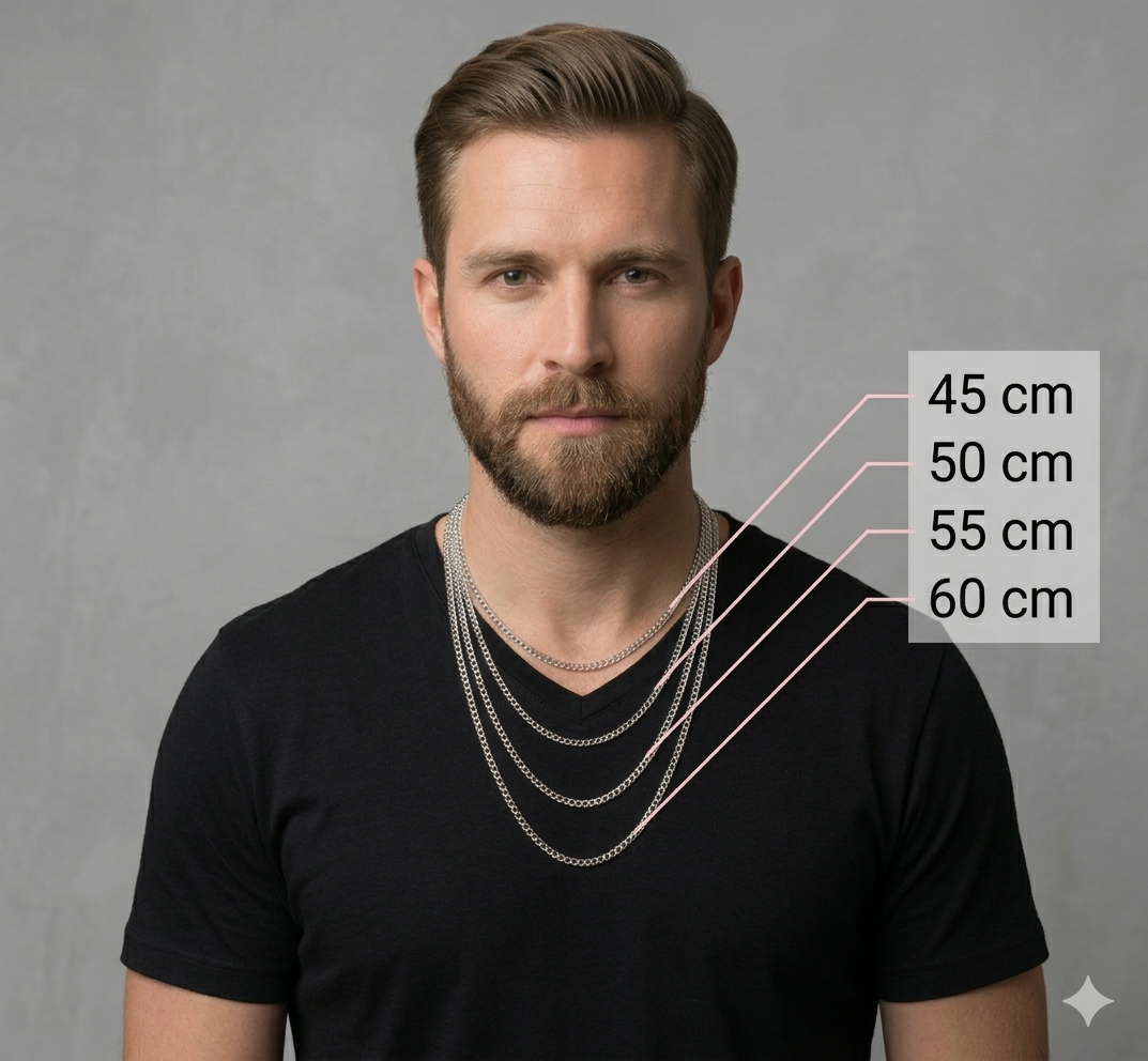 Guide des longueurs de chaîne homme